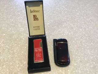 Vintage Pall Mall Famous Cigarettes Advertising Lighter Set Of (2)