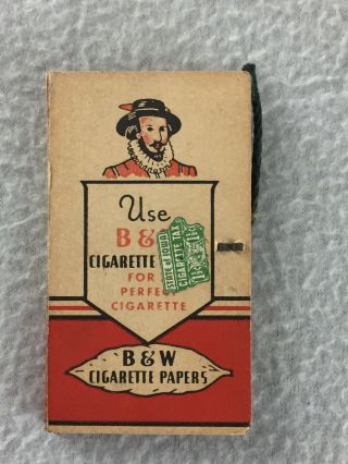 Vintage B&w Cigarette Rolling Paper Book Brown & Williamson Red Cover W/ String