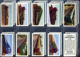 Trade Card Set,  Gp Tea,  British Railway,  Train,  Railroad,  Locomotive,  1962