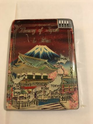 Vintage 50’s Cigarette Case Memory Of Korea & Japan