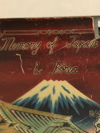 Vintage 50’s cigarette case Memory of Korea & Japan 2