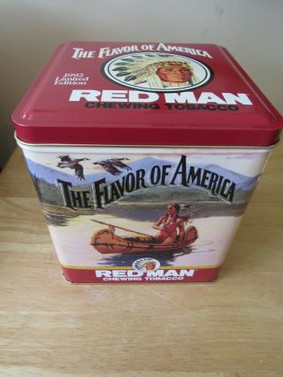 Old Limited Edition Tin - Red Man Chewing Tobacco The Flavor Of America