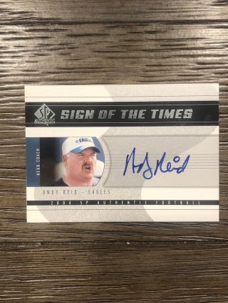 2004 Andy Reid Upper Deck Sp Authentic Sign Of The Times Autograph Auto Rare