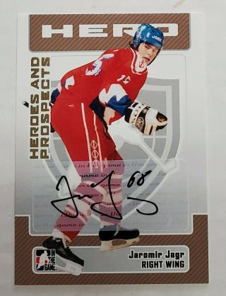2006 - 07 Itg Heroes & Prospects Jaromir Jagr Hero Auto Ssp