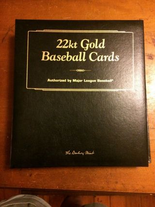 1999 Danbury 22 - Karat Gold Baseball Cards Complete Set In Binder 50/50
