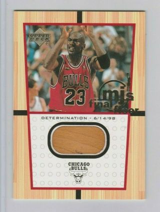 Michael Jordan 1999 - 2000 Upper Deck Ud Final Floor Jumbo Game Court Bulls 3
