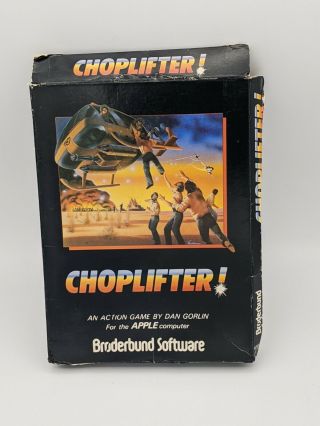 Choplifter Vintage Computer Game Apple Ii Broderbund Complete Cib Rare
