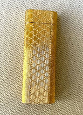 Vintage Cartier Oval Mesh Gold Filled Lighter,  France (ar3815)