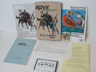 Vintage Atari 400 / 800 Software Game Epyx King Arthur 