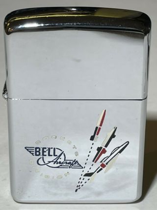 Vintage 1960 Zippo Bell Aircraft Rocket Division - Red Striped Box 3
