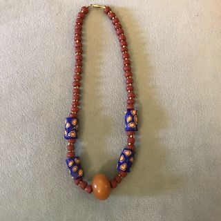 Vintage Murano Glass And Beaded Necklace