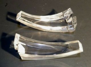 Vintage Cristal Sevres Crystal Arch Set Of 2 Knife Rests 4 1/2 " Made France