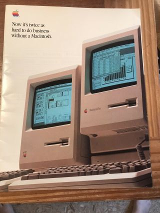 2 Vintage Apple Macintosh Advertising Brochures 512k And Mac Office