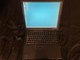 Ibm Thinkpad 390x 14.  1 " Laptop Pentium Iii 450mhz 64mb Ram 12gb Hdd Windows 98