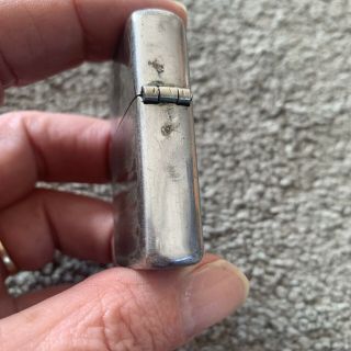 Vintage 1940s Zippo Lighter 3 Barrel Hinge 16 Hole Pat 2032695 GUB Mosaic Logo 3