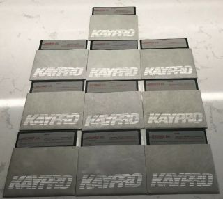 10 Kaypro 16/2 Master Diskettes Ms Dos - Gw Basic - Mite - Starburst - Calcstar