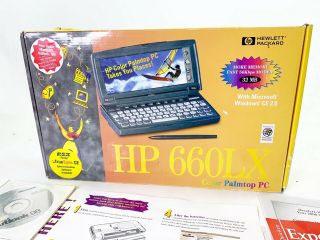 Hp 660lx Palmtop Pc Color Micro Handheld Laptop W/ Box,  Ac Adapter & More.