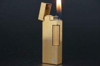 Dunhill Rollagas Lighter Fine Lines Gold Plated N19
