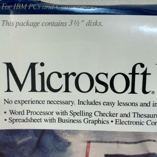 Microsoft Version 2.  0 On 3.  5 " Floppy Disks For Ibm Pc 