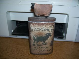 Antique & Very Rare Black Sheep 5 Cent Cigar Tobacco Tin