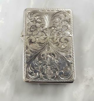 Zippo Lighter (may 2013) With Vintage 800 Silver Case 10 - H1443