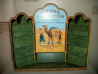 Vintage Camel Cigarette Tobacco Metal Counter Display Stand