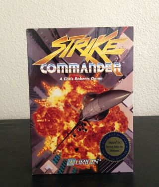Strike Commander • Pc Big Box Ibm 3.  5 " Floppy Disks • Vintage Games