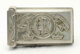 Very Rare Vintage Advertising Match Safe Vesta Case Perry & Co.  Pen Makers