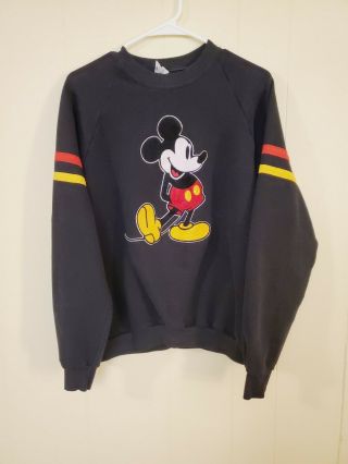 Vintage Disney Mickey Mouse Sweatshirt Size Xl Velvet Mens Womens Winter Sweater