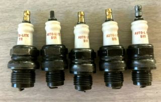 Vintage Auto - Lite Spark Plugs 4 - B11,  1 - T11