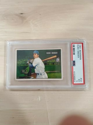 1951 Bowman 32 Duke Snider Dodgers Psa 5 - Ex