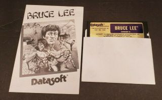 Commodore 64 Game Bruce Lee 5.  25 " Floppy Disk Datasoft 1986