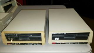 2 Rana Systems 1000 Floppy Disk Drive For Atari With Power Supplies Non
