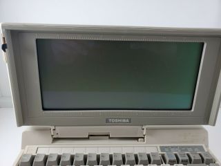 Vintage Toshiba T1200 Laptop Computer rare floppy no power cable 3