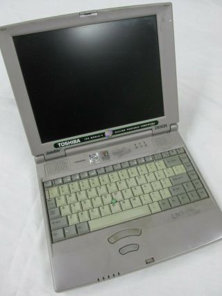 TOSHIBA SATELLITE 2505CDS Vintage Laptop Computer w/Cords & Spectrum Key 2