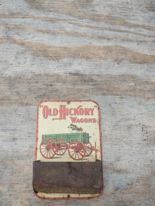 Old Hickory Wagon Advertising Match Holder
