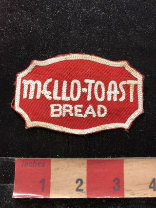 Vtg Mello - Toast Bread Bakery Advertising Patch Very Unusual Stitching S83i