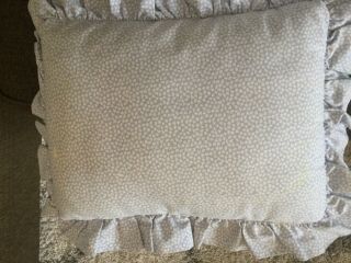 Vintage Laura Ashley Quartet Ruffled Toss Decorative Bed Pillow