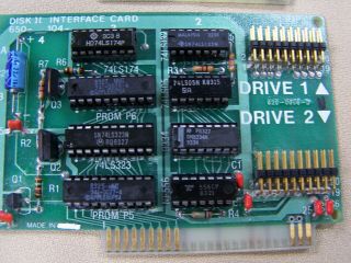 Disk Ii Floppy Drive Interface Card Pc Board 650 - 104 Apple Ii Ii,  Iie 1978
