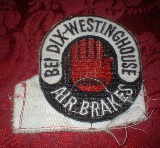 Vintage Bendix Westinghouse Air Brakes Elyria Ohio Embroidered Emblem Patch Nos
