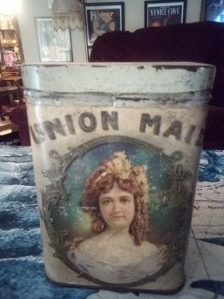 Vintage Union Maid Tobacco Tin