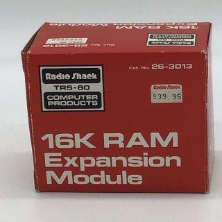 Old Stock Radio Shack Trs - 8016k Ram Memory Expansion Module Rare