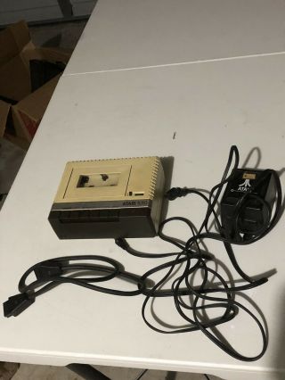 Vintage Atari 1010 Cassette Tape Drive With Cord,  Power Supply Read