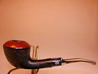 Chacom Crystal 815 Bent Scoop Blasted Briar Pipe Made In France Clearacrylicstem