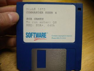 Commander Keen 4 Ega Computer Game 3.  5 " Floppy Disk