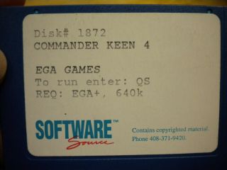 Commander Keen 4 EGA Computer Game 3.  5 