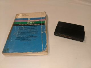 Ti - 99/4a Extended Basic Cartridge With Crummy Book - Perfect
