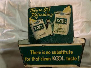 Vintage Kool Cigarette Store Advertising Display Rack Sign
