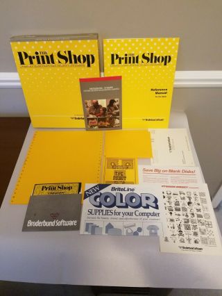 Vintage Apple Ii Software - The Print Shop - Creative Workshop - Broderbund