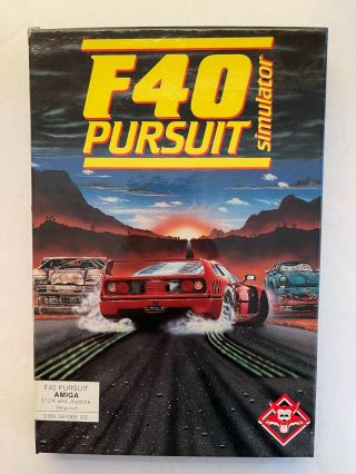F40 Pursuit Simulator By Titus - 3.  5 " Disk For Commodore Amiga - Tested/works